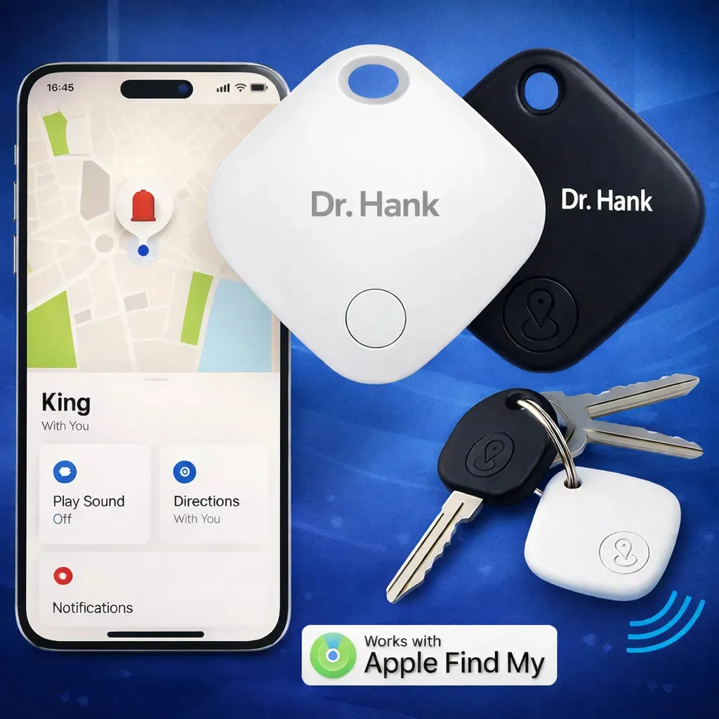 Mini Localizador Rastreador Smart Tag Gps Cor Preto Dr Hank Compatível Com iPhone Apple