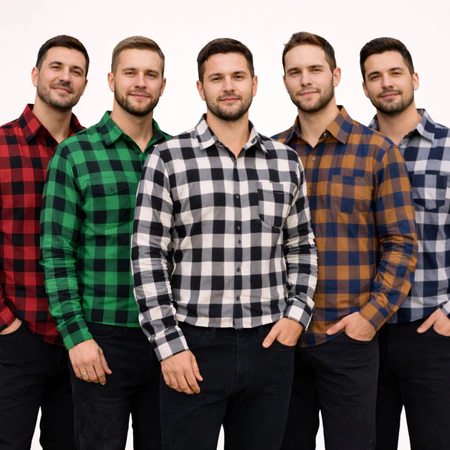 Camisa Xadrez Masculina Plus Size Manga Longa Flanelada Casual Festa Junina